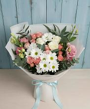 Букет цветов из:  Розы, Лизиантусы и Хризантемы #REPLACE_PRED# Кош-Агач