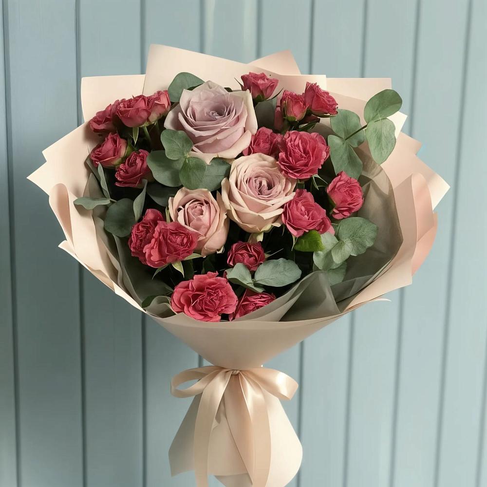Букет цветов из: Гвоздики и Розы в Кош-Агач