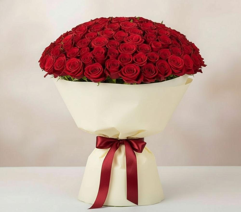Букет 101 Красная роза Милано в Кош-Агач