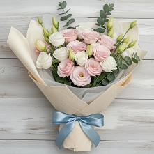 Букет цветов из:  Лизиантусы в Кош-Агач