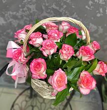 Цветочная композиция из Розы в корзине #REPLACE_PRED# Кош-Агач