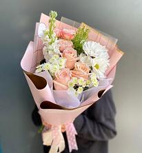 Букет цветов из:  Хризантемы и Розы в Кош-Агач