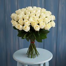 Букет 51 Белая роза Эдлесс Лав в Кош-Агач