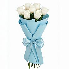 Букет 7 белых роз Проуд в Кош-Агач