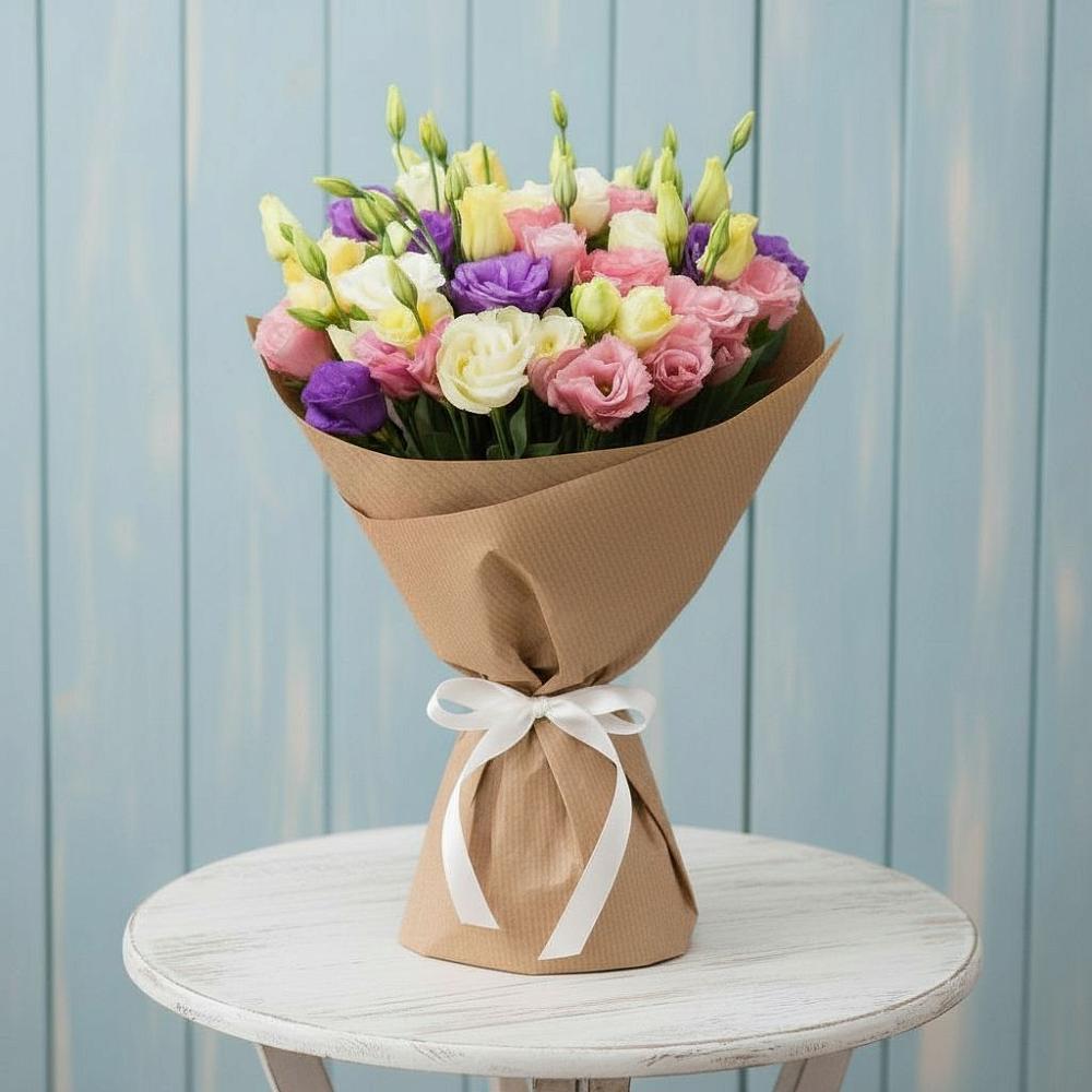 Букет цветов из: Лизиантусы в Кош-Агач