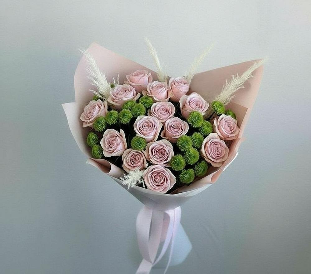 Букет цветов из: Розы и Хризантемы в Кош-Агач