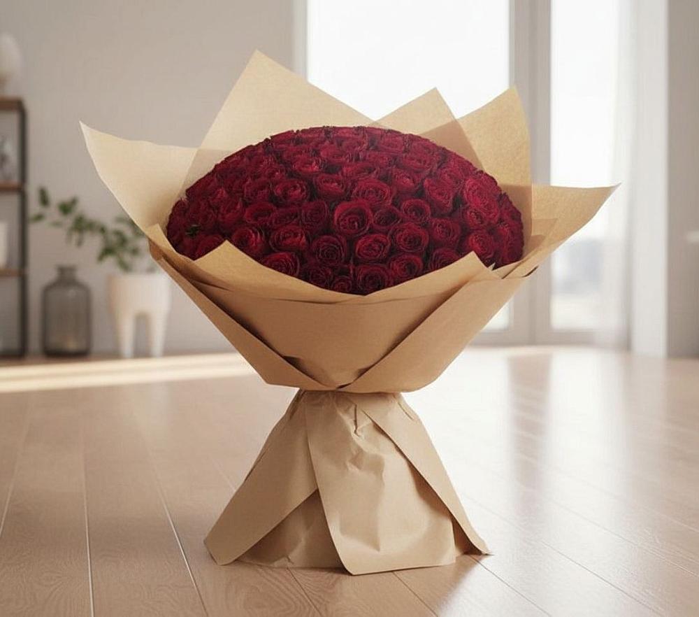 Букет 101 Красная роза в Кош-Агач