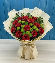 Букет цветов из:  Розы и Хризантемы в Кош-Агач