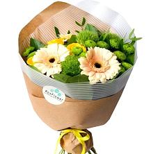 Букет герберы и розы в Кош-Агач Букет цветов из: Герберы, Розы и Хризантемы в Кош-Агач