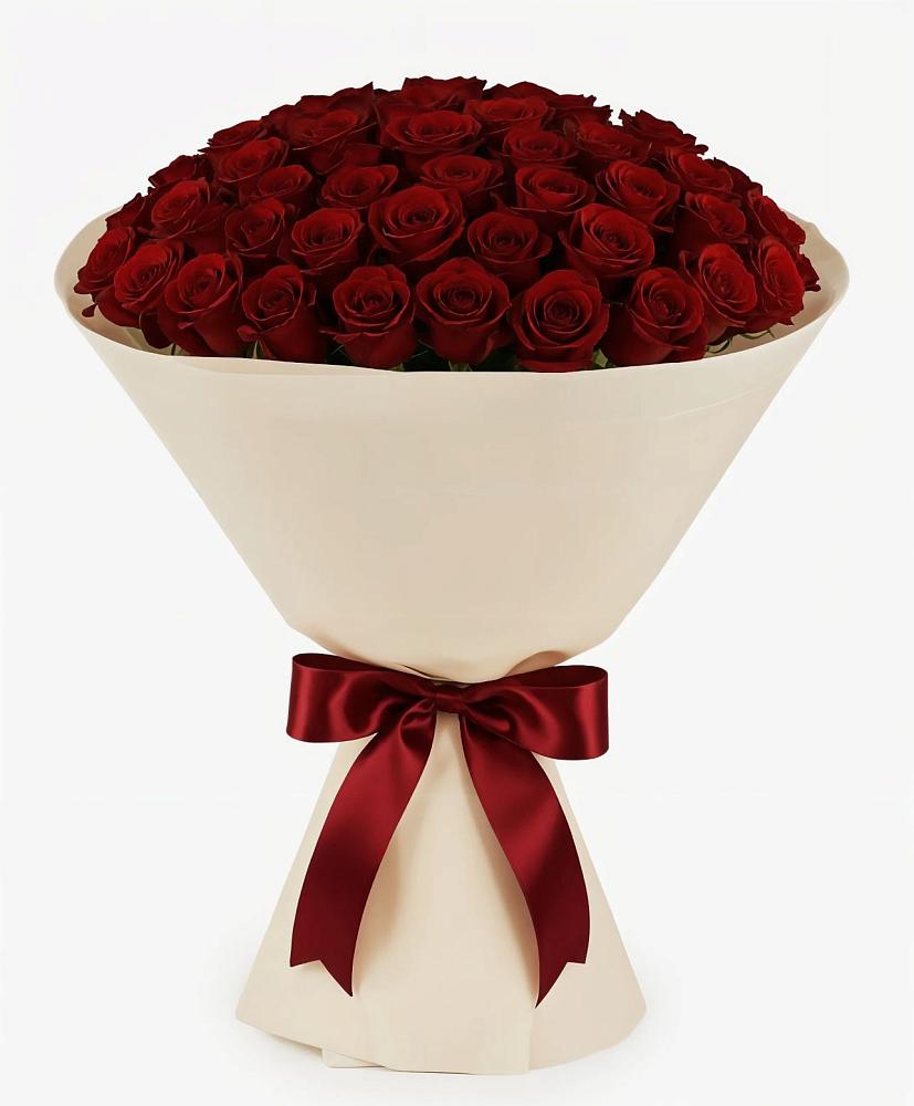 Букет 101 Бордовая роза Блэк Бакарра в Кош-Агач